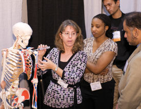 Instructor Audrey Bressor demonstrates how to inject the soft tissues of the shoulder