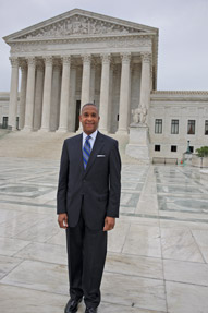 Wayne J Riley MD MPH MBA MACP poses in Washington DC during Leadership Day Photo by Rick Reinhard