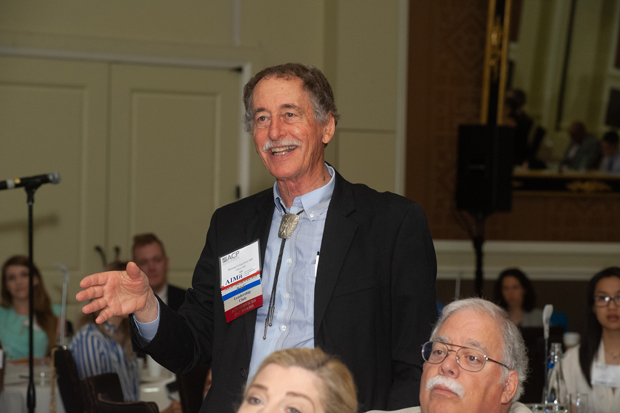 Michael H Kaufman MD FACP of the ACP New Mexico Chapter shares some thoughts during a panel discussion at Leadership Day Photo by James Tkatch